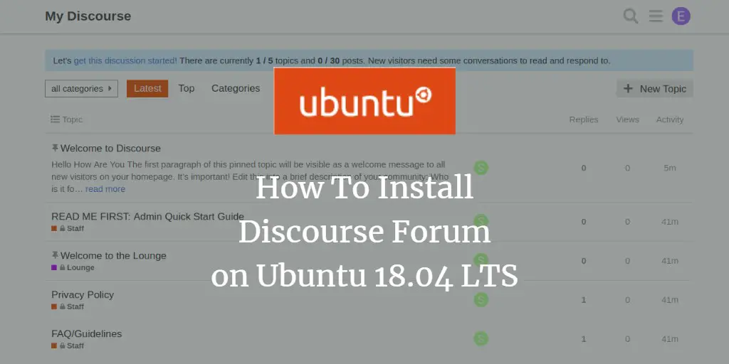 How To Install Discourse Forum on Ubuntu 18.04 LTS