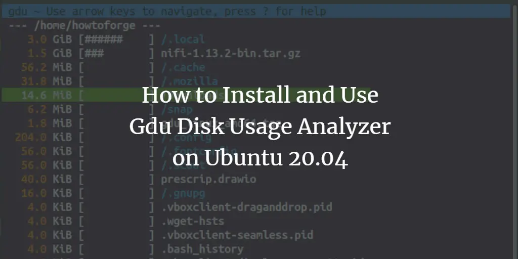  How to Install and Use Gdu Disk Usage Analyzer on Ubuntu 20.04
