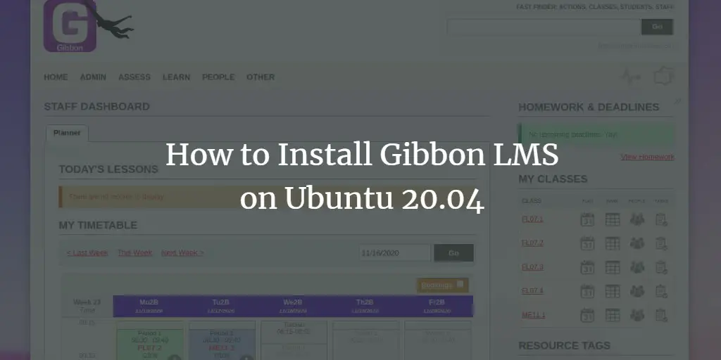 How to Install Gibbon LMS  on Ubuntu 20.04