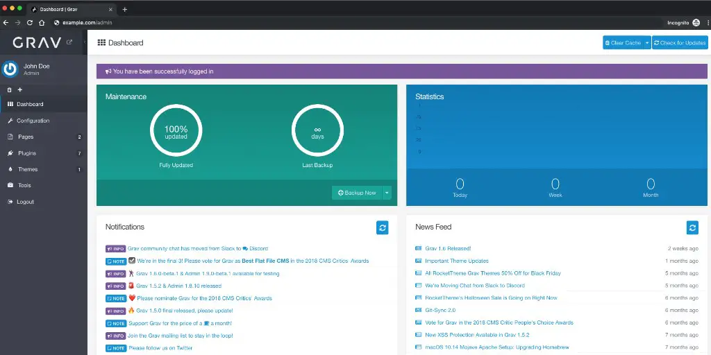 How to Install Grav CMS with Nginx and Let's Encrypt on Ubuntu 18.04 LTS
