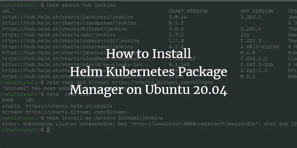 How to Helm Kubernetes Package Manager Ubuntu 20.04