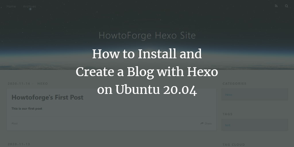 How to Install and Create a Blog with Hexo on Ubuntu 20.04