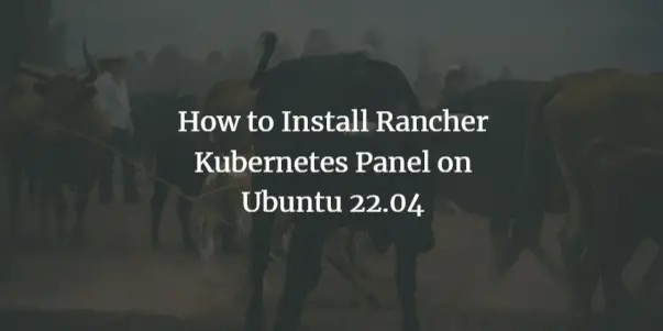 How to Install Rancher Kubernetes Panel on Ubuntu 22.04