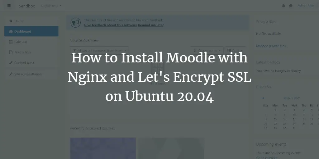 How to Install Moodle with Nginx and Let's Encrypt SSL on Ubuntu 20.04