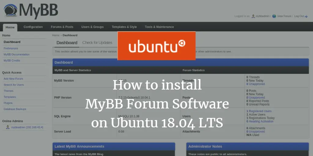 How to install MyBB Forum Software on Ubuntu 18.04 LTS
