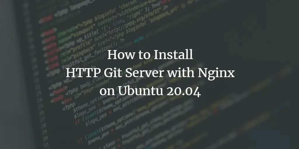  How to Install HTTP Git Server with Nginx on Ubuntu 20.04