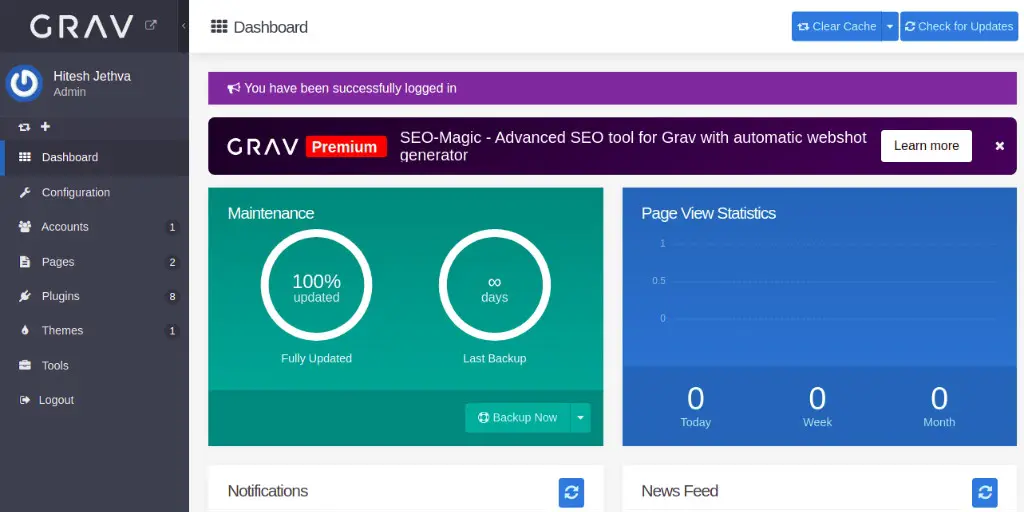 How to Install Grav CMS with Nginx on Ubuntu 20.04