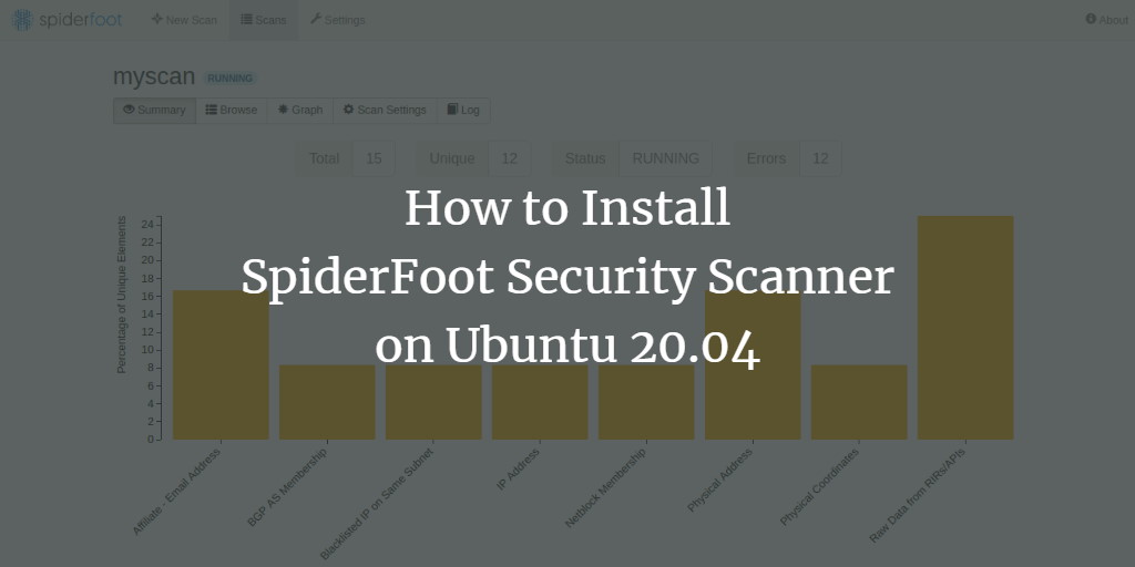 How to Install SpiderFoot Security Scanner on Ubuntu 20.04