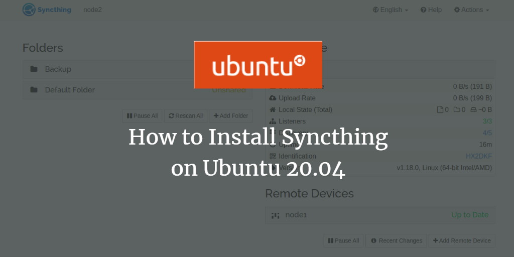 How to Install Syncthing on Ubuntu 20.04