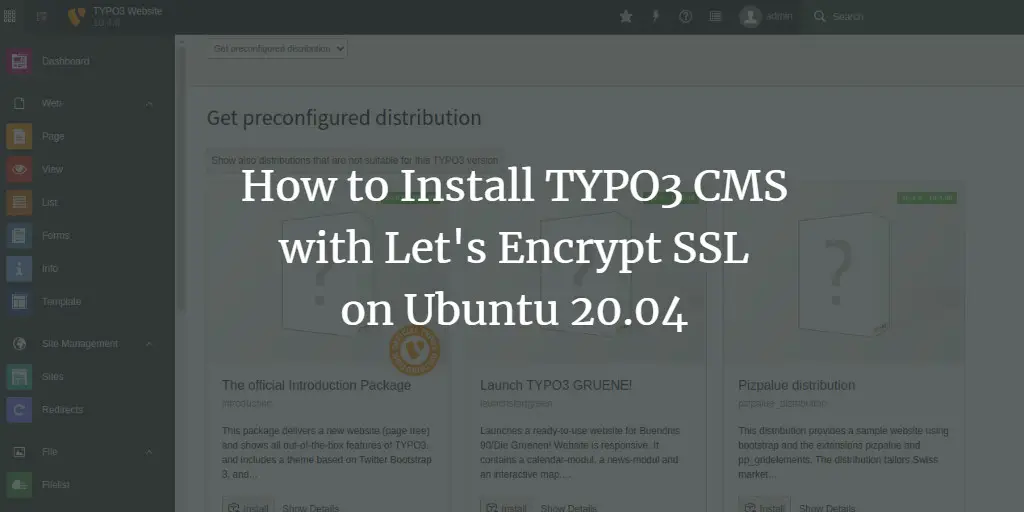 How to Install TYPO3 CMS with Let's Encrypt SSL on Ubuntu 20.04