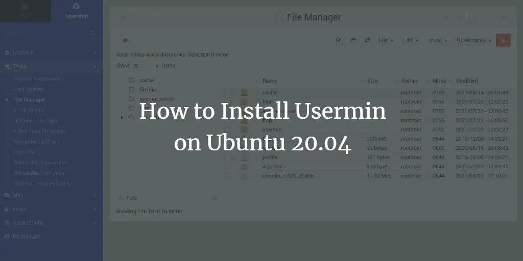 How to Install Usermin on Ubuntu 20.04