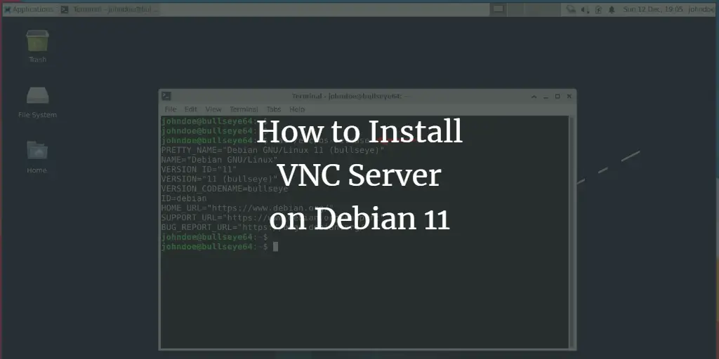 How to Install VNC Server on Debian 11