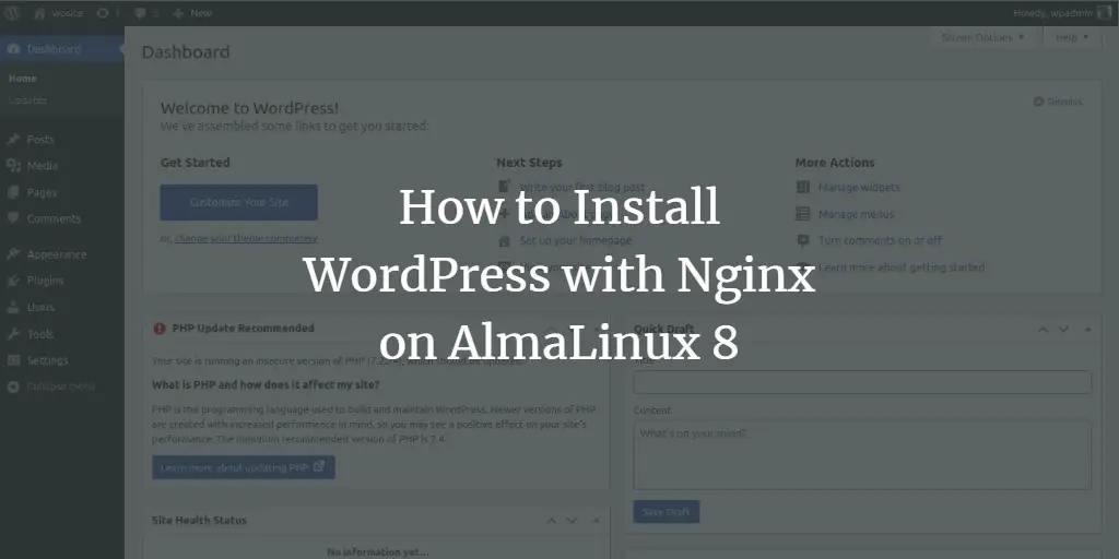How to Install WordPress with Nginx on AlmaLinux 8