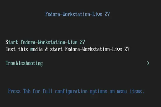 Installing Fedora 27