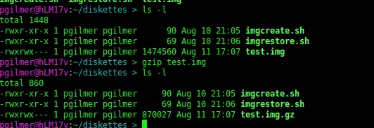 Gzip test.img