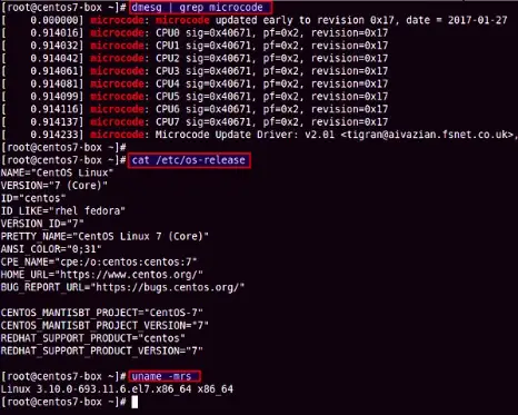 find out current status of microcode