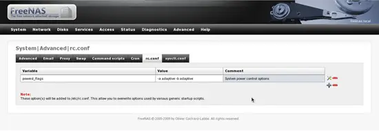 System->Advance->rc.conf