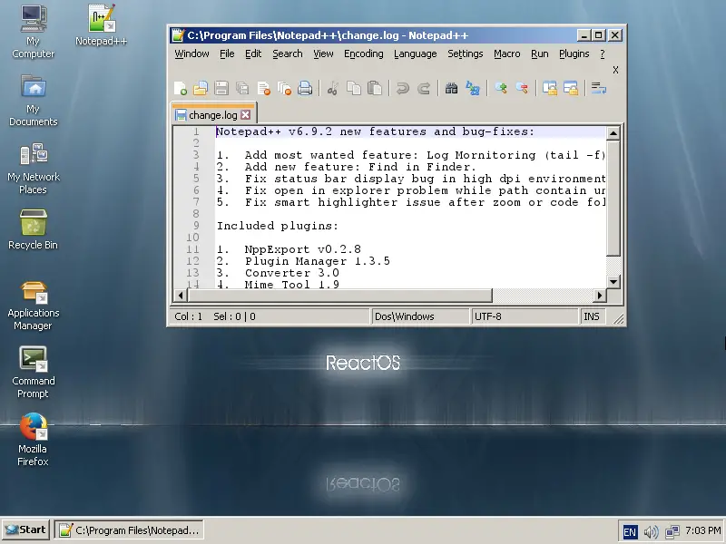 Firefox on ReactOS