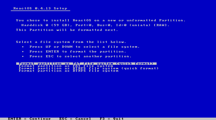 Format partition