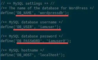 The wp-config file.