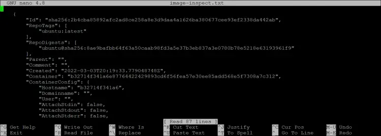 open the file and inspect its contents.