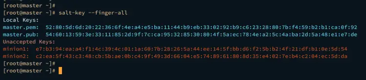 list keys