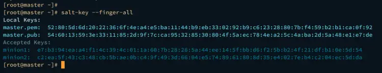 list keys