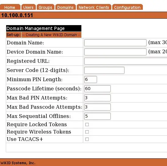 Create a Two-Factor Authentication Domain