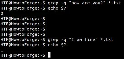 Grep do not display output