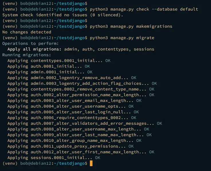 migrating database