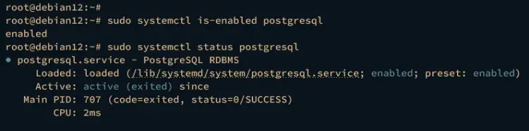 checking postgresql