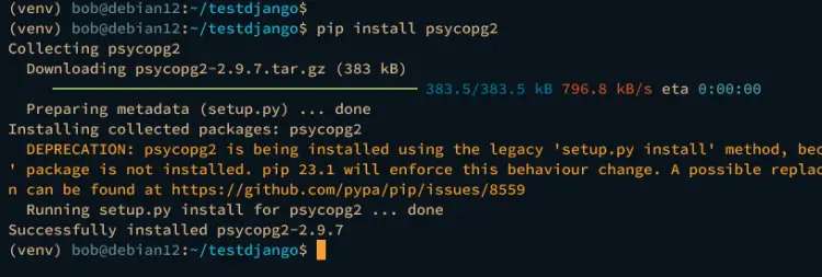 install psycopg2