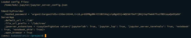 verify jupyterlab config