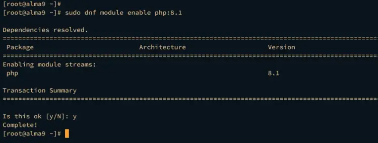 enable module php 8.1