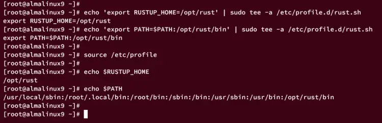 configure rustup