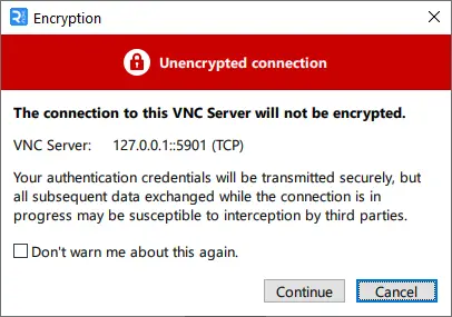 confirm connection