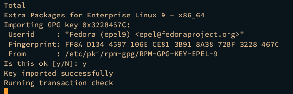 accept gpg key