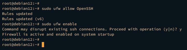 enable ufw