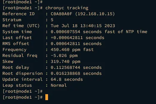 chrony tracking