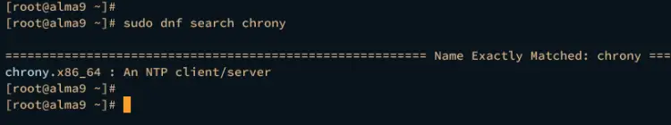 fidning chrony package