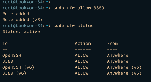 add RDP port