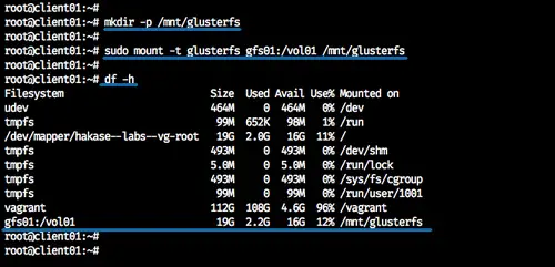 setup GlusterFS client
