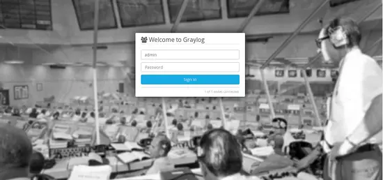 Graylog Login page