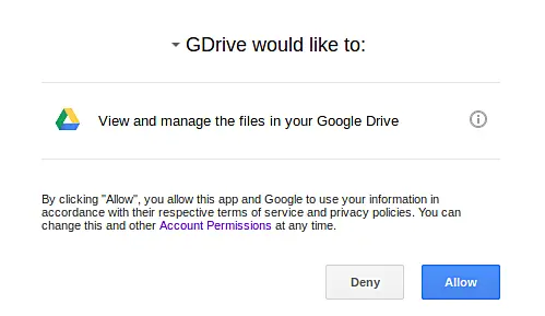 Gdrive UI