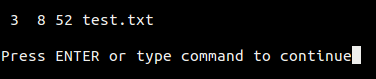 command output