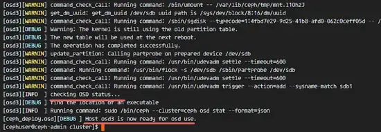 Prepare all OSD nodes
