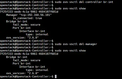 OpenFlow and OVSDB connection