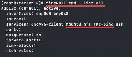 Show Firewall ports.