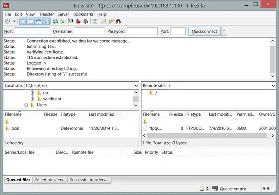 Login with TLS successful.