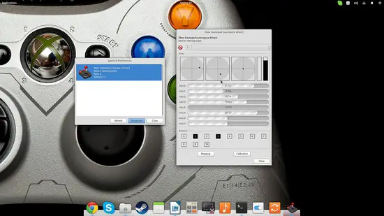 Calibrate Gamepad on Ubuntu.